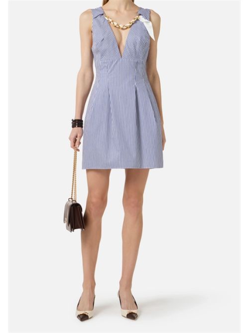 MINI DRESS WITH FOULARD ELISABETTA FRANCHI | AB95762E2019 oxford